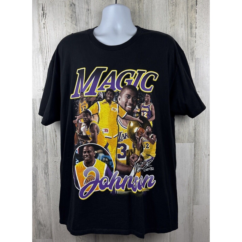 Magic Johnson NBA Los Angeles Lakers T-Shirt XL (23”x31”)